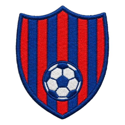 Shield patch made by us with dense thread coverage and sharp outlines