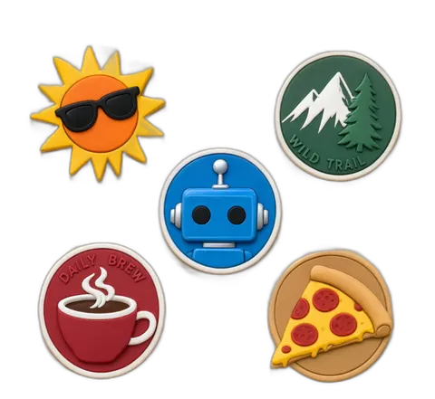 Round PVC emblem collection