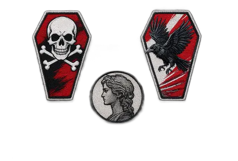 Detailed woven patch assortment