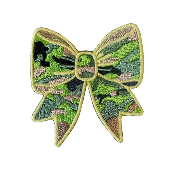 Bow-shaped camouflage embroidery