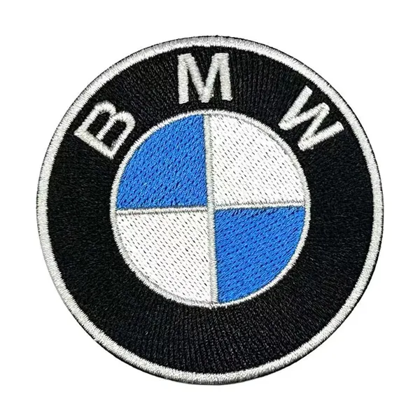 Circular embroidered emblem