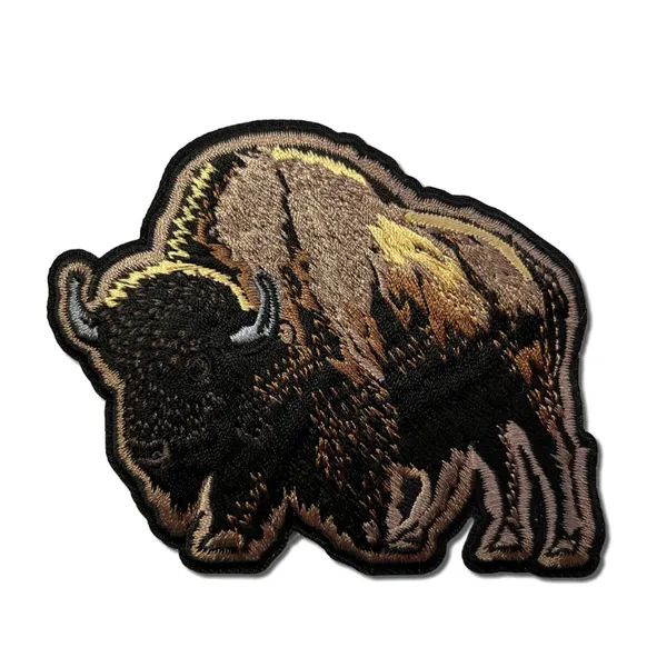 Bison embroidered patch