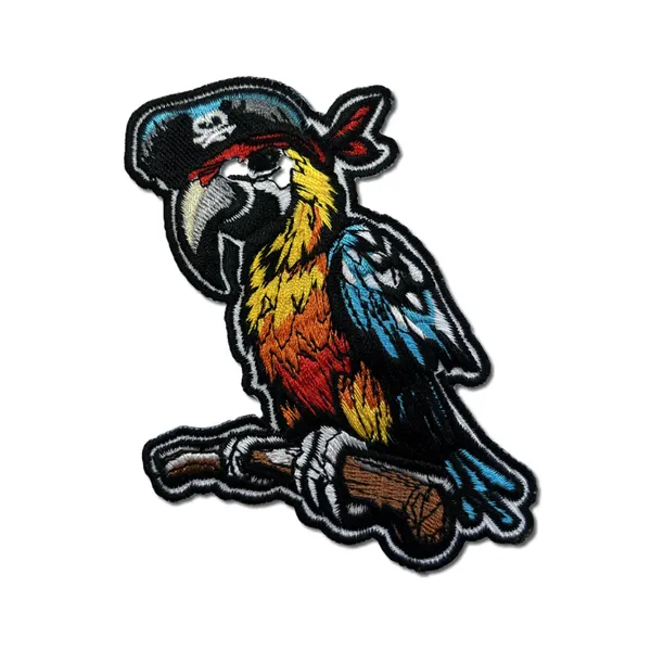 Parrot embroidered patch