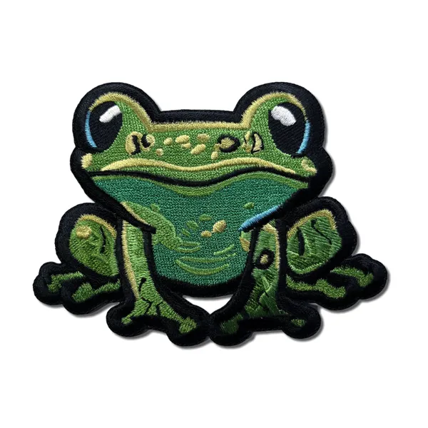 Frog embroidered patch