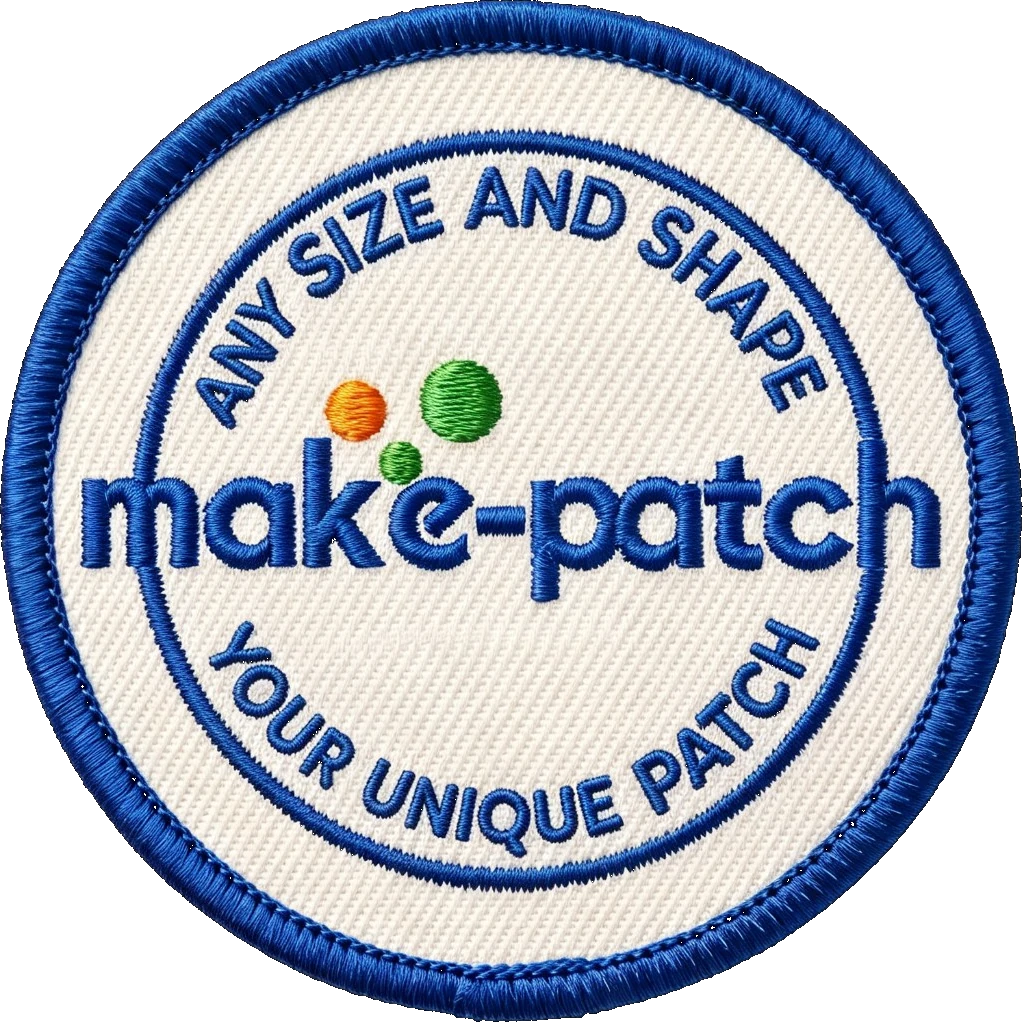 Circular make-patch sample showing height and width
